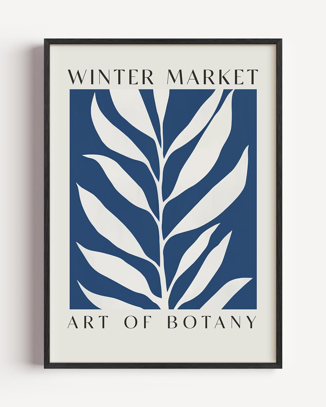 Botanische Wintermarkt – typografie portret poster als wanddecoratie