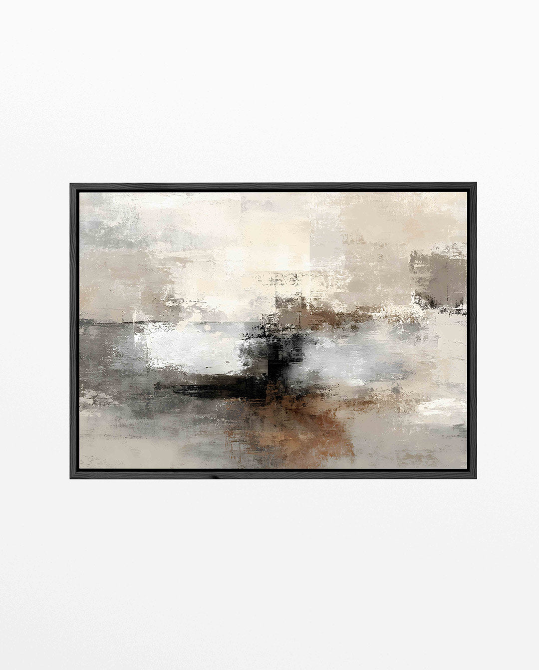 Rustige kleurencompositie – Subtiele – liggend abstract kunstwerk