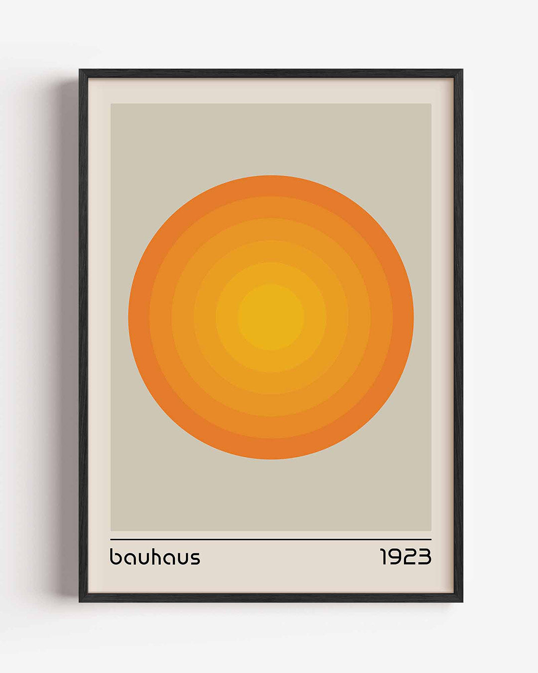 Cirkelvormen en kleur – staande Bauhaus poster als wanddecoratie