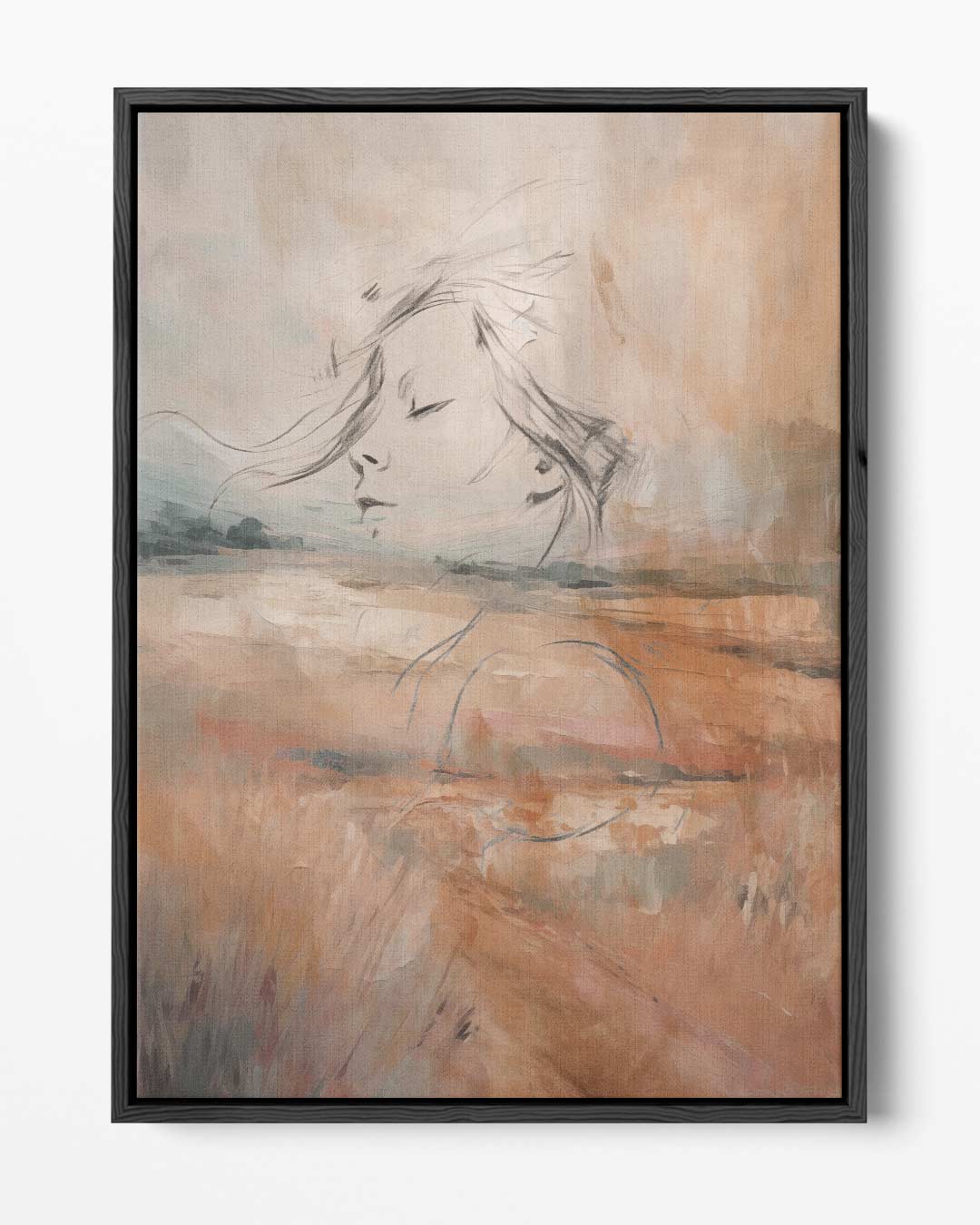 Dromerige Luchten – portret kunstwerk als wanddecoratie