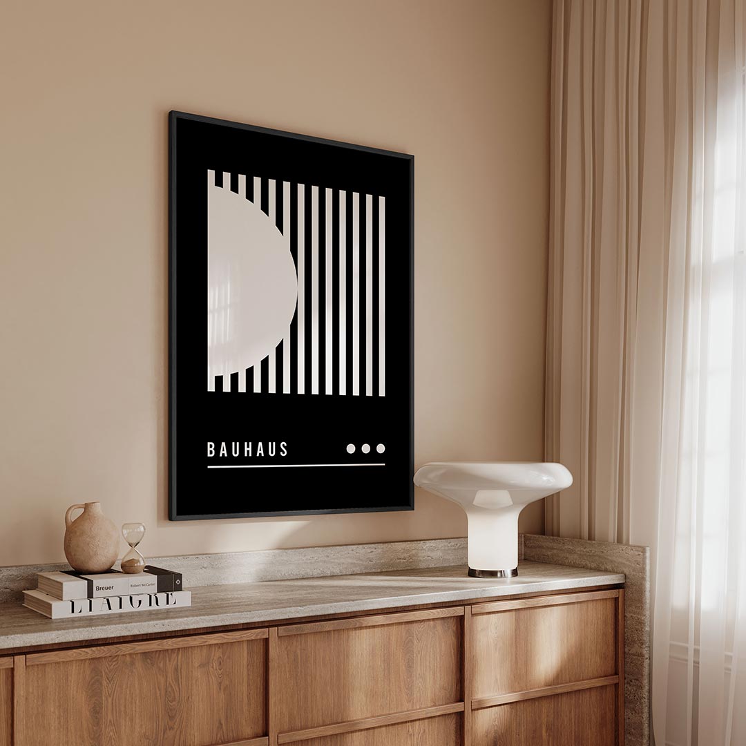 – geometrische Bauhaus poster in staand formaat