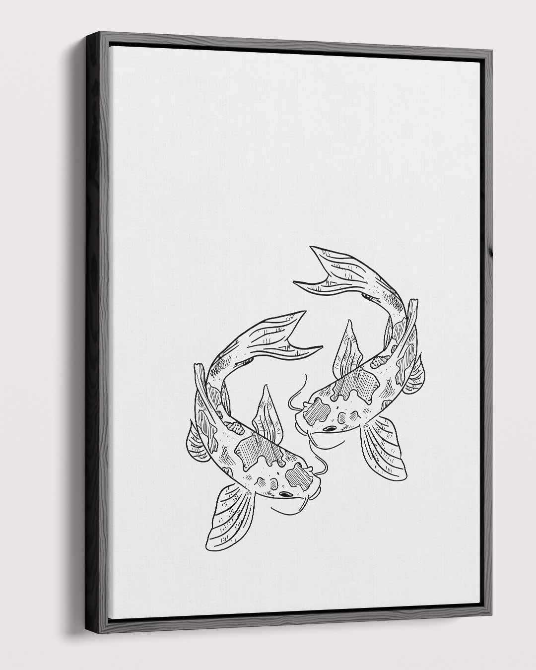 Koi Karper Illustratie – dibond kunstwerk als wanddecoratie