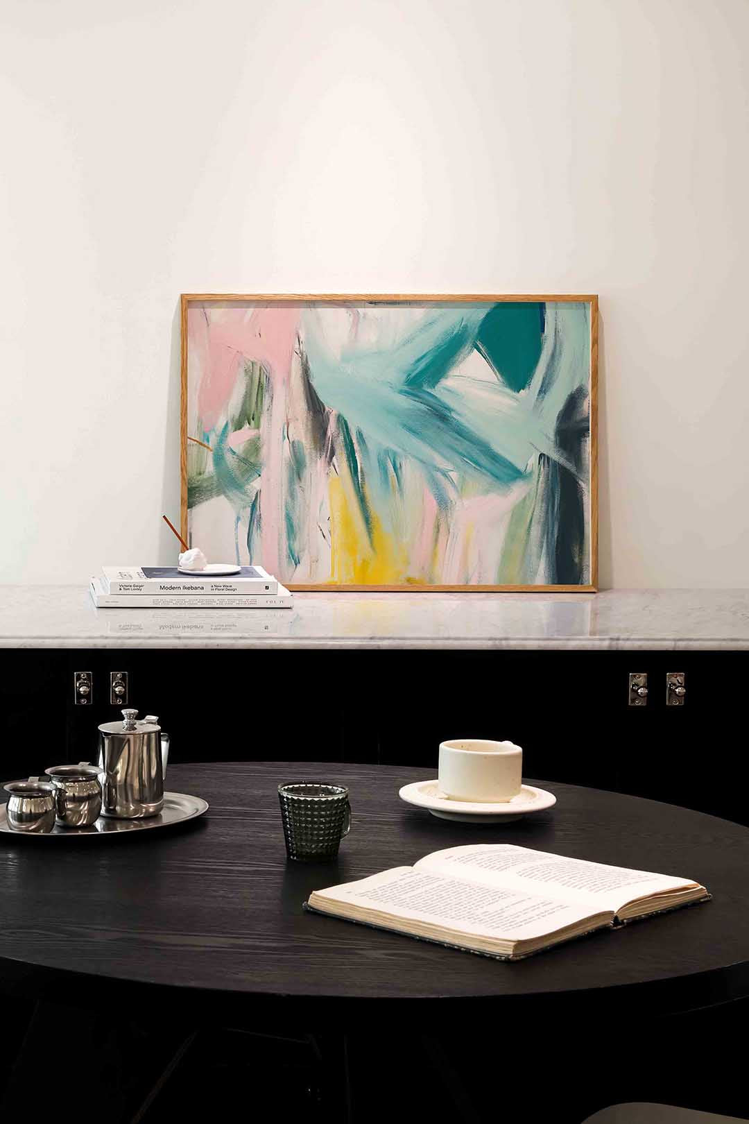 Abstracte vormen – abstracte poster in liggend formaat