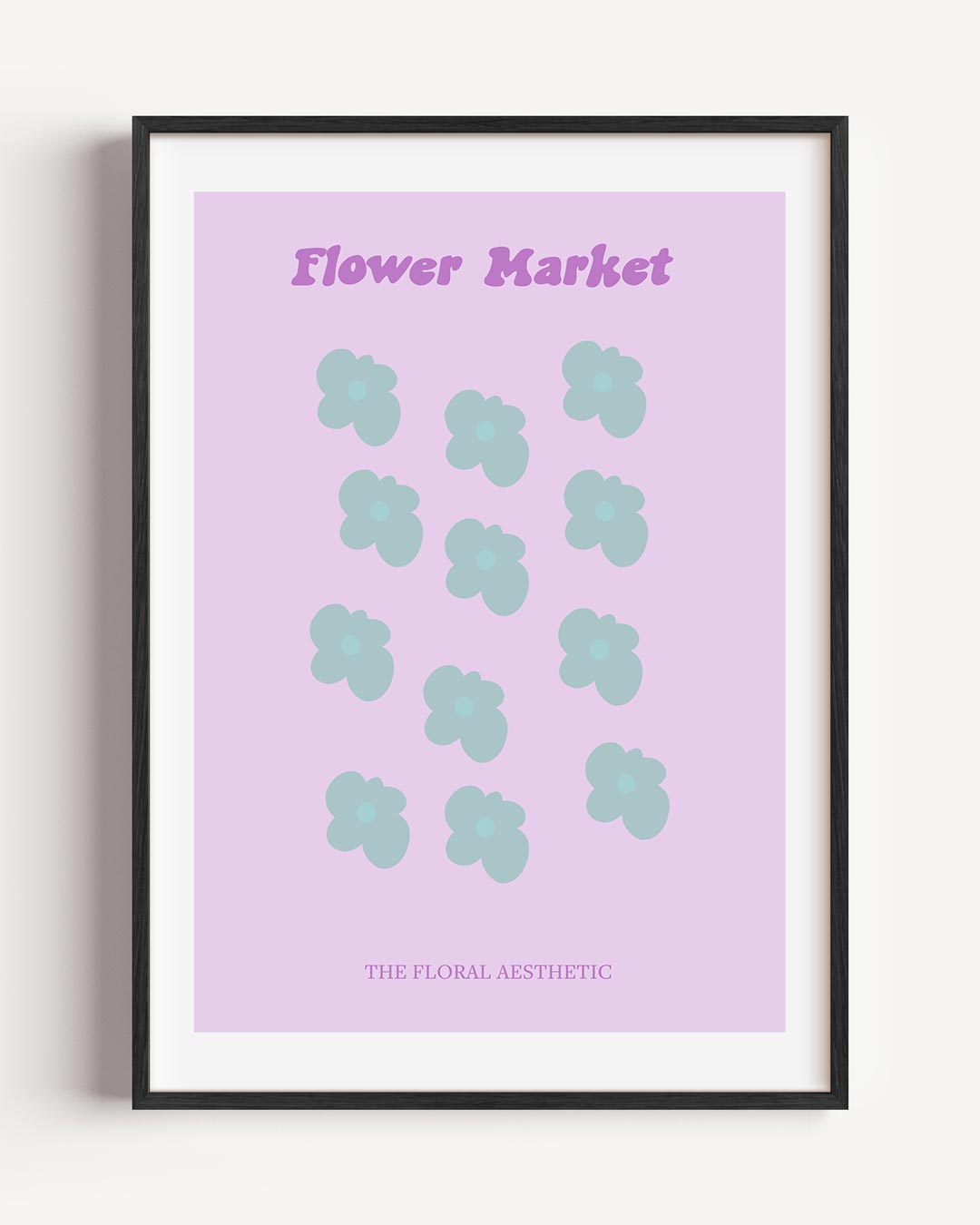 Bloemenmarkt – moderne portret poster als wanddecoratie
