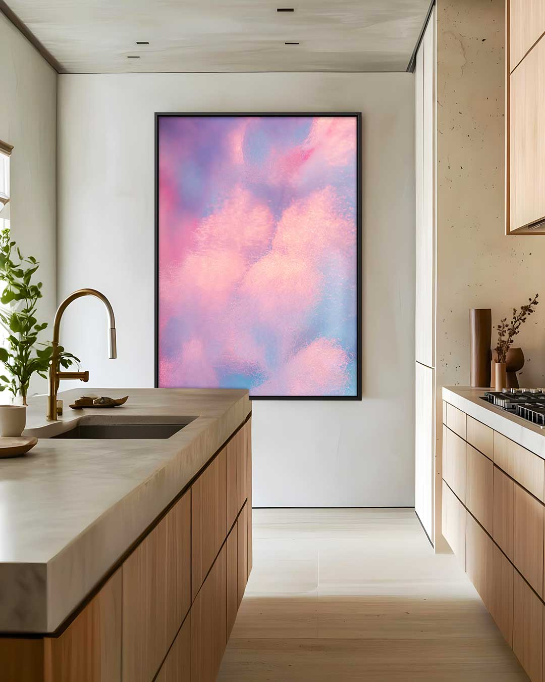 Dromerige Wolkenlucht – modern portret kunstwerk van WallArtistic