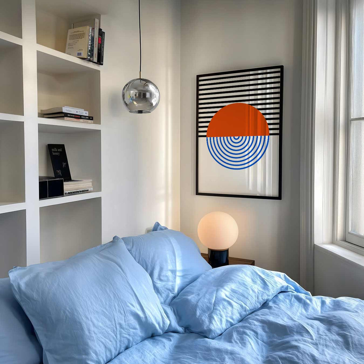 Retro Chique Geometrie – staande muurposter met dierenthema