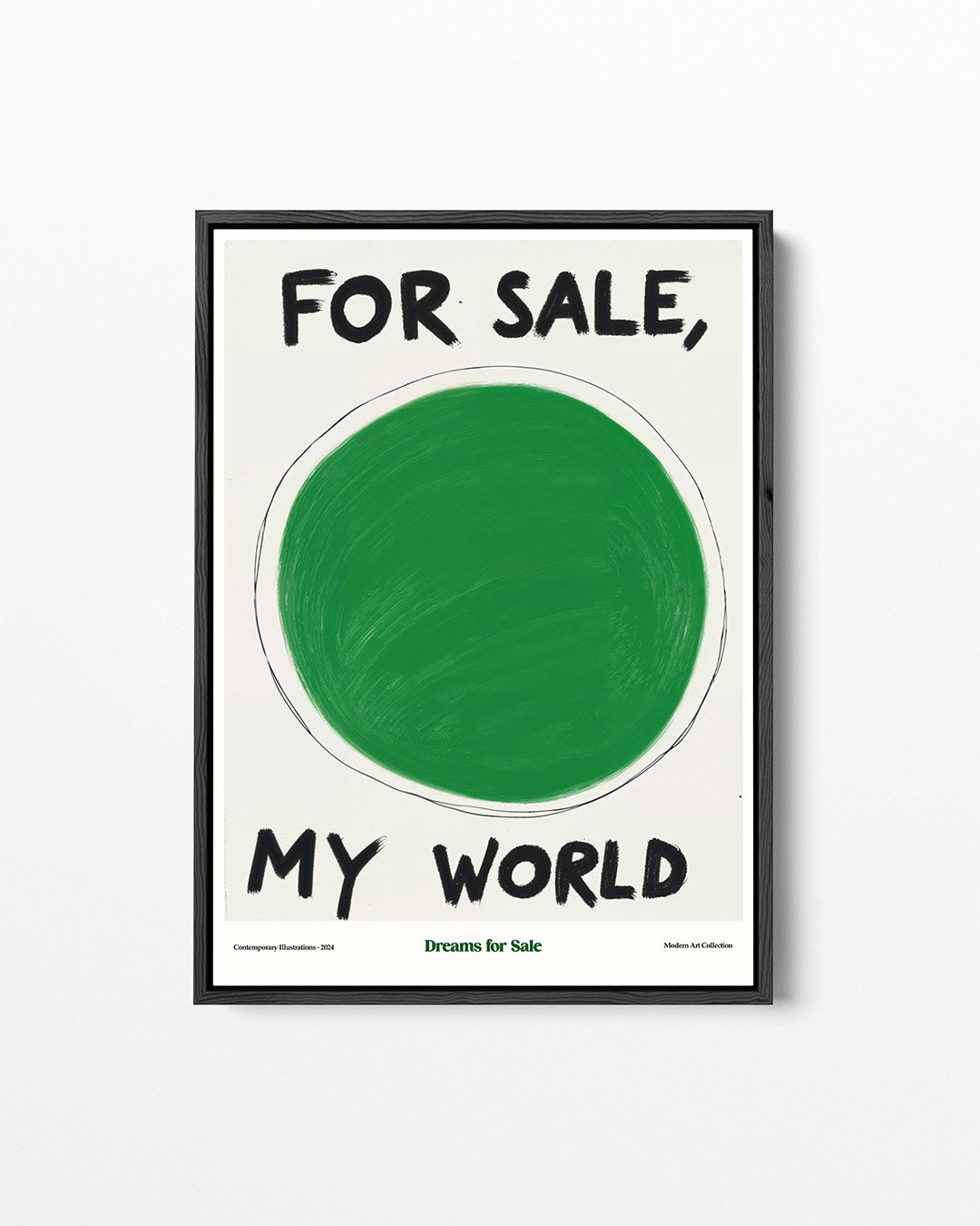 Groene cirkel tekst – staand wanddecoratie kunstwerk
