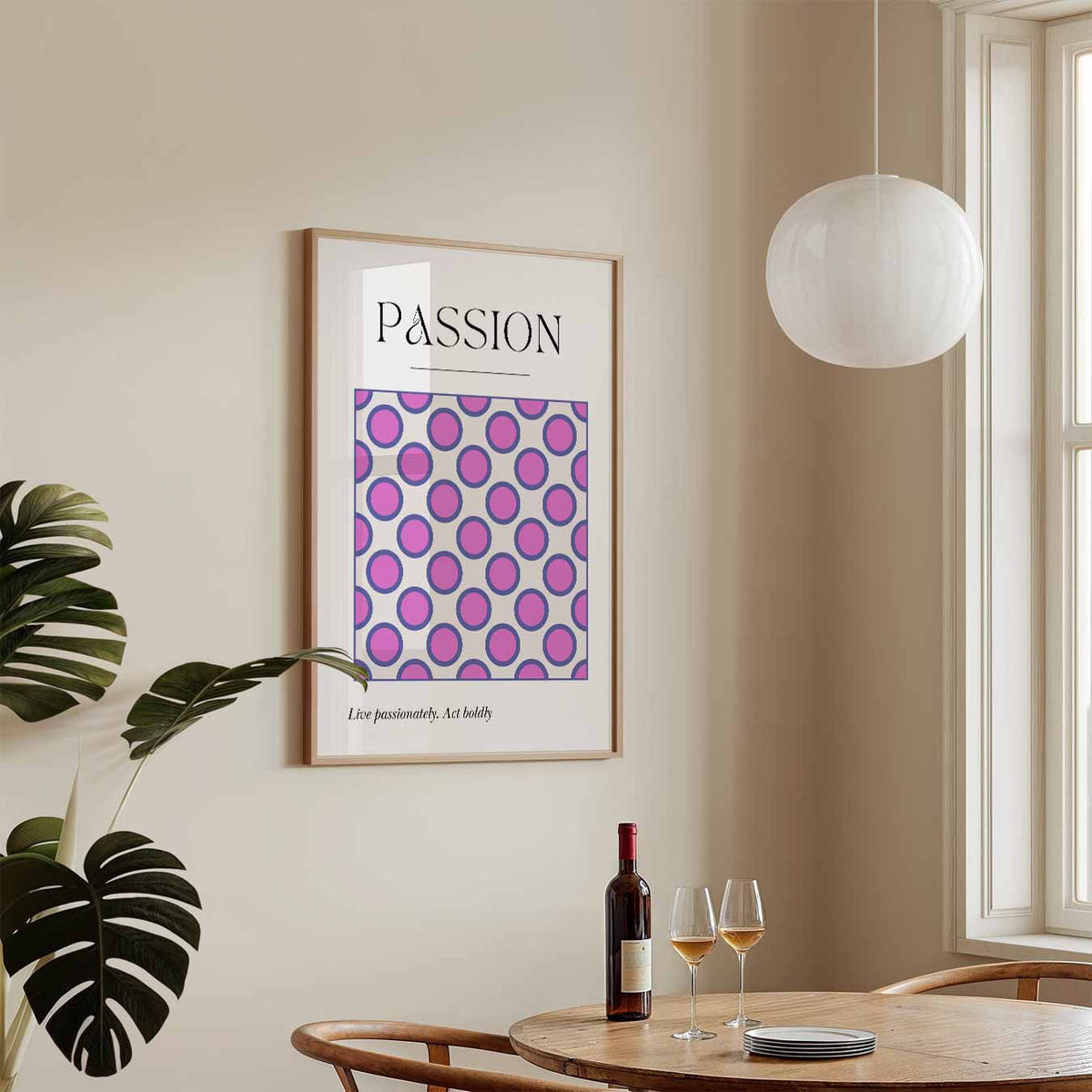 Passion Circle – tekstposter in staand formaat