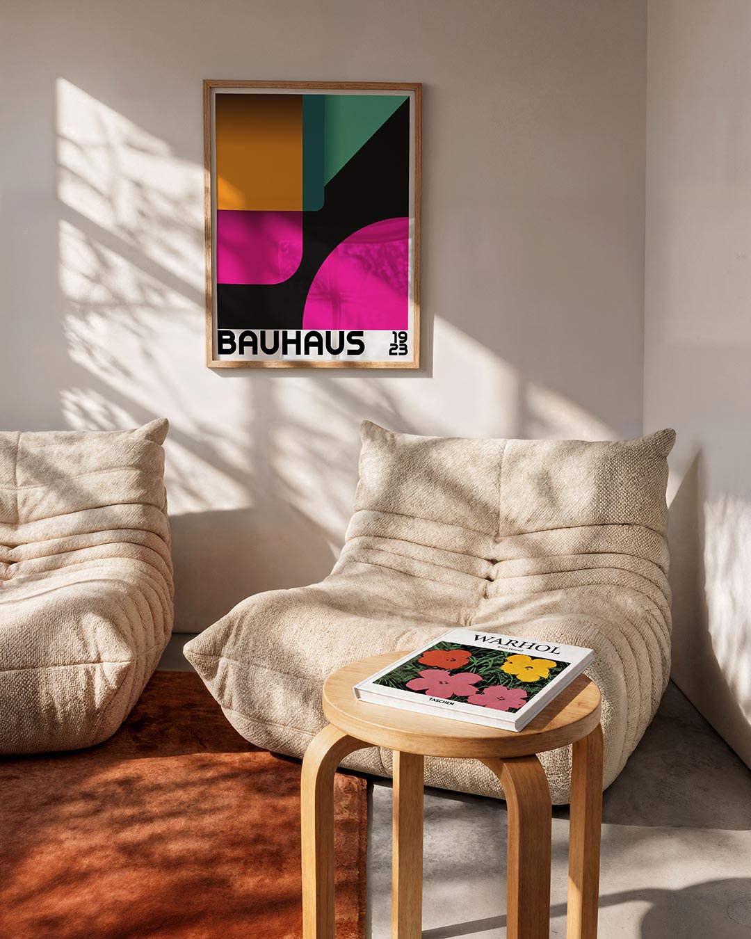 Vorm en kleur – geometrische Bauhaus poster in staand formaat