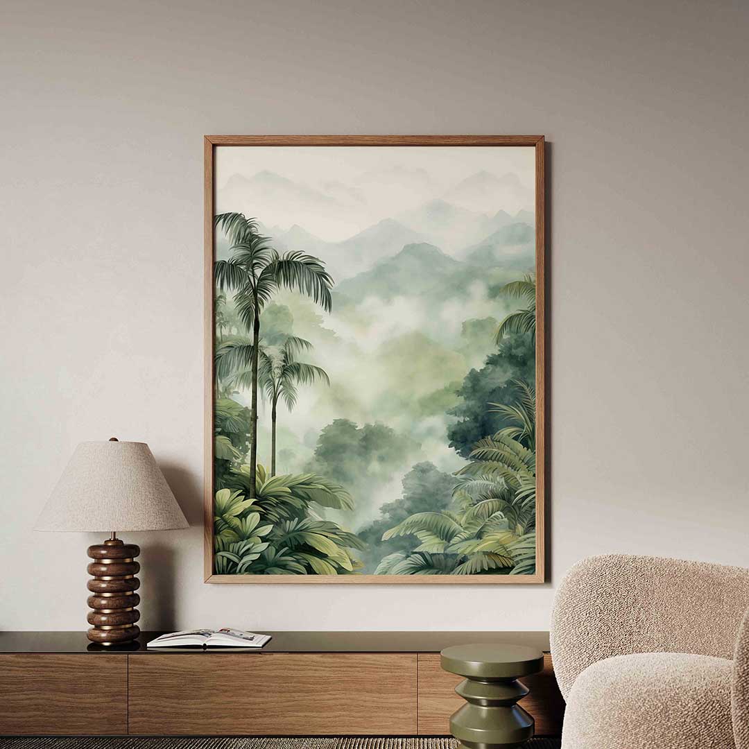 Tropisch landschap – tropische jungle poster in staand formaat