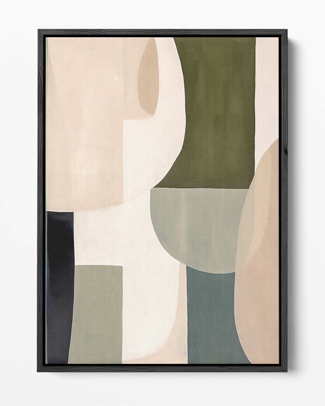 Abstracte Harmonie in Aardetinten – portret kunstwerk als wanddecoratie