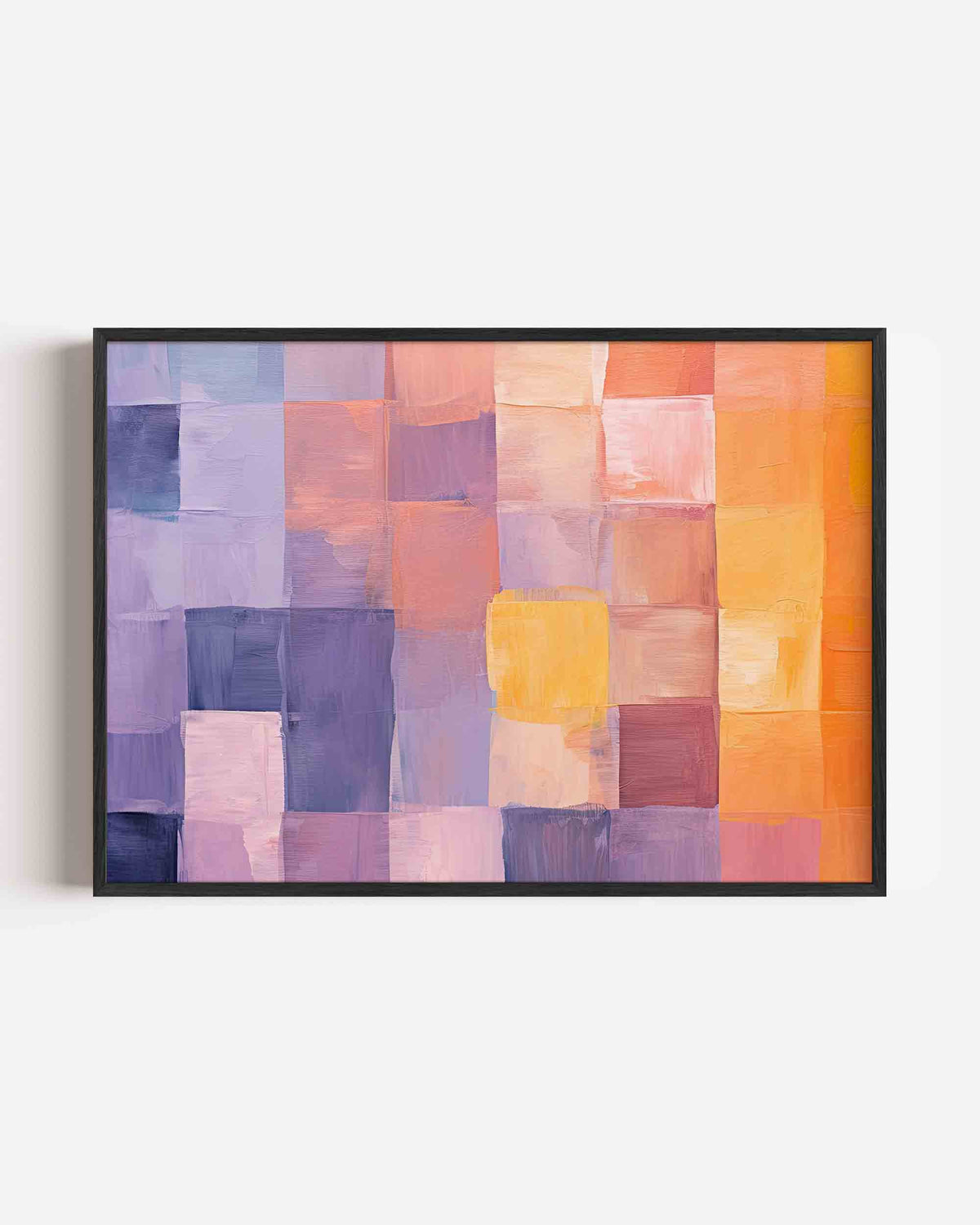 Gekleurde vlakken – kleurrijke abstracte landscape poster als wanddecoratie