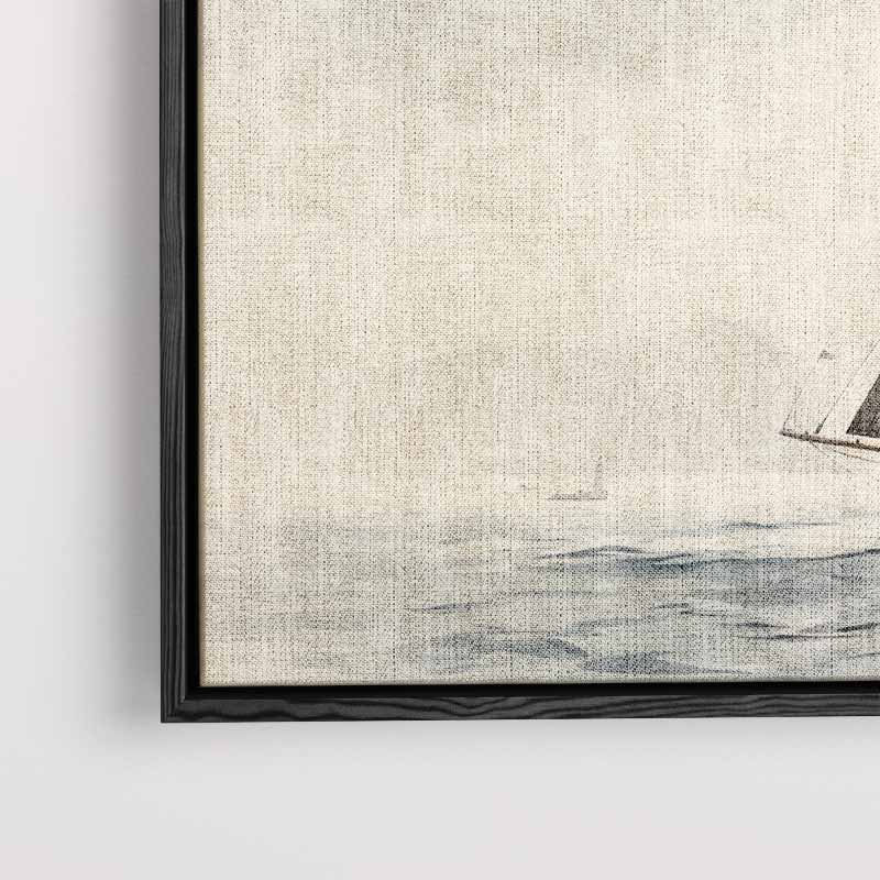 Zeilavontuur op open water – staand kunstwerk voor modern interieur