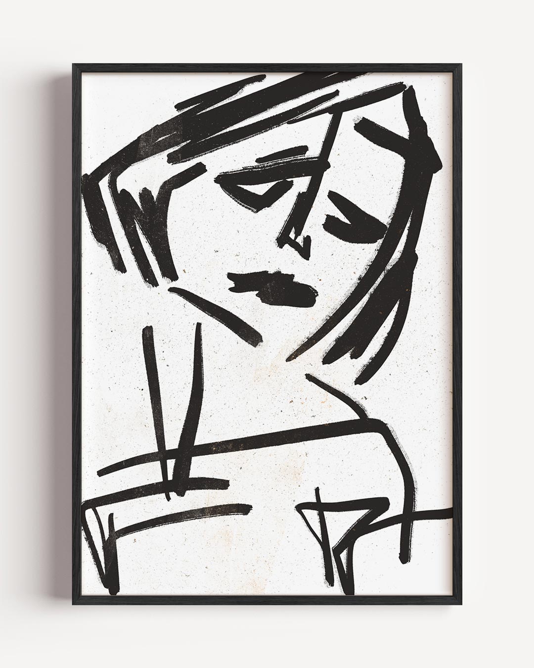 Moderne Minimalistische Portretposter – vrouwelijk portret poster als wanddecoratie