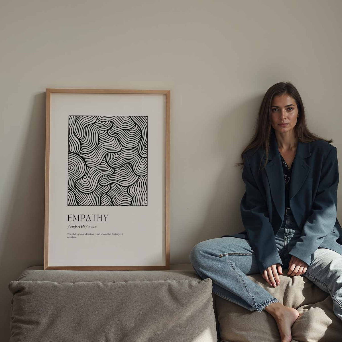 Empathy Wanddecoratie – Streetart wandkunst als portret poster