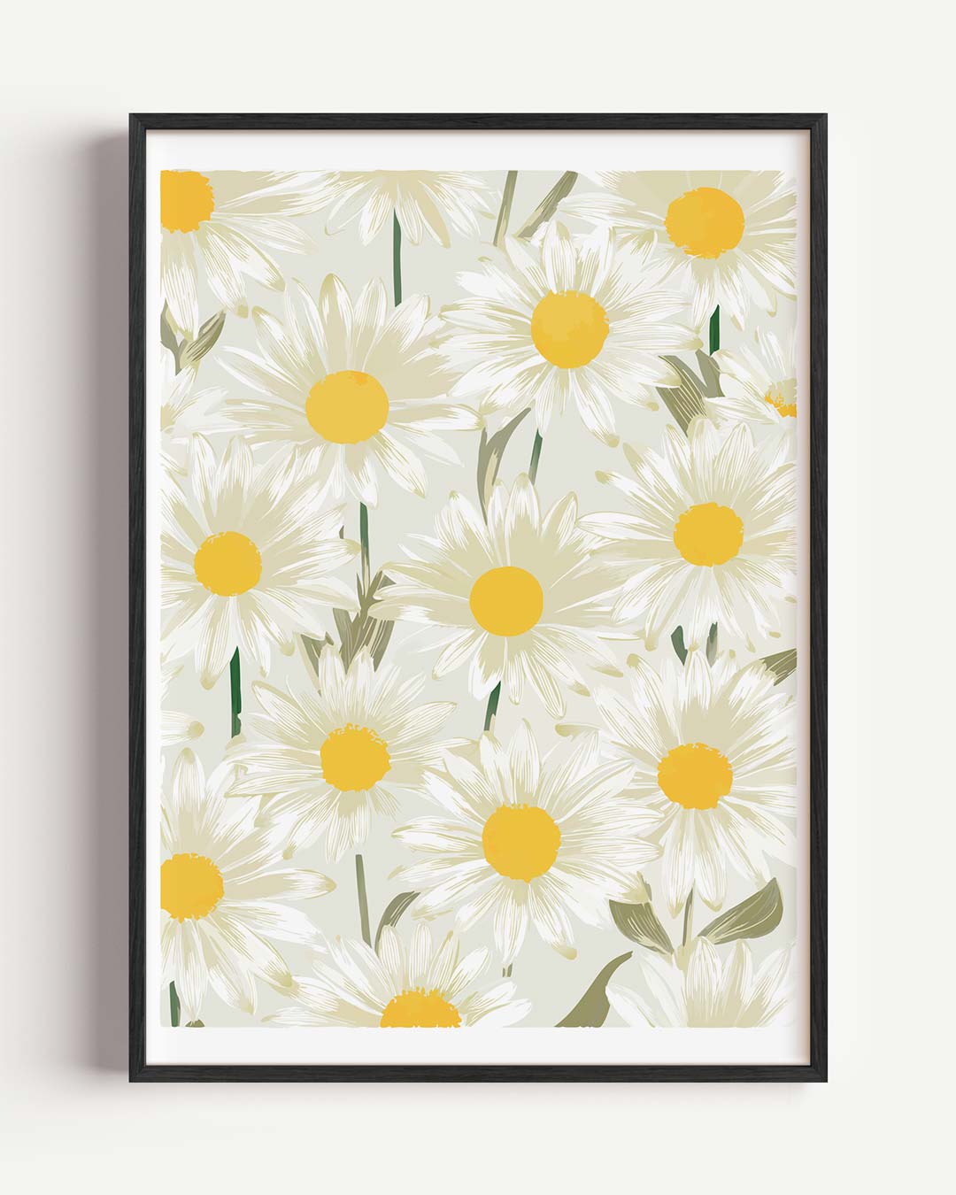 Vrolijke Margrieten – bloemen portret poster als wanddecoratie