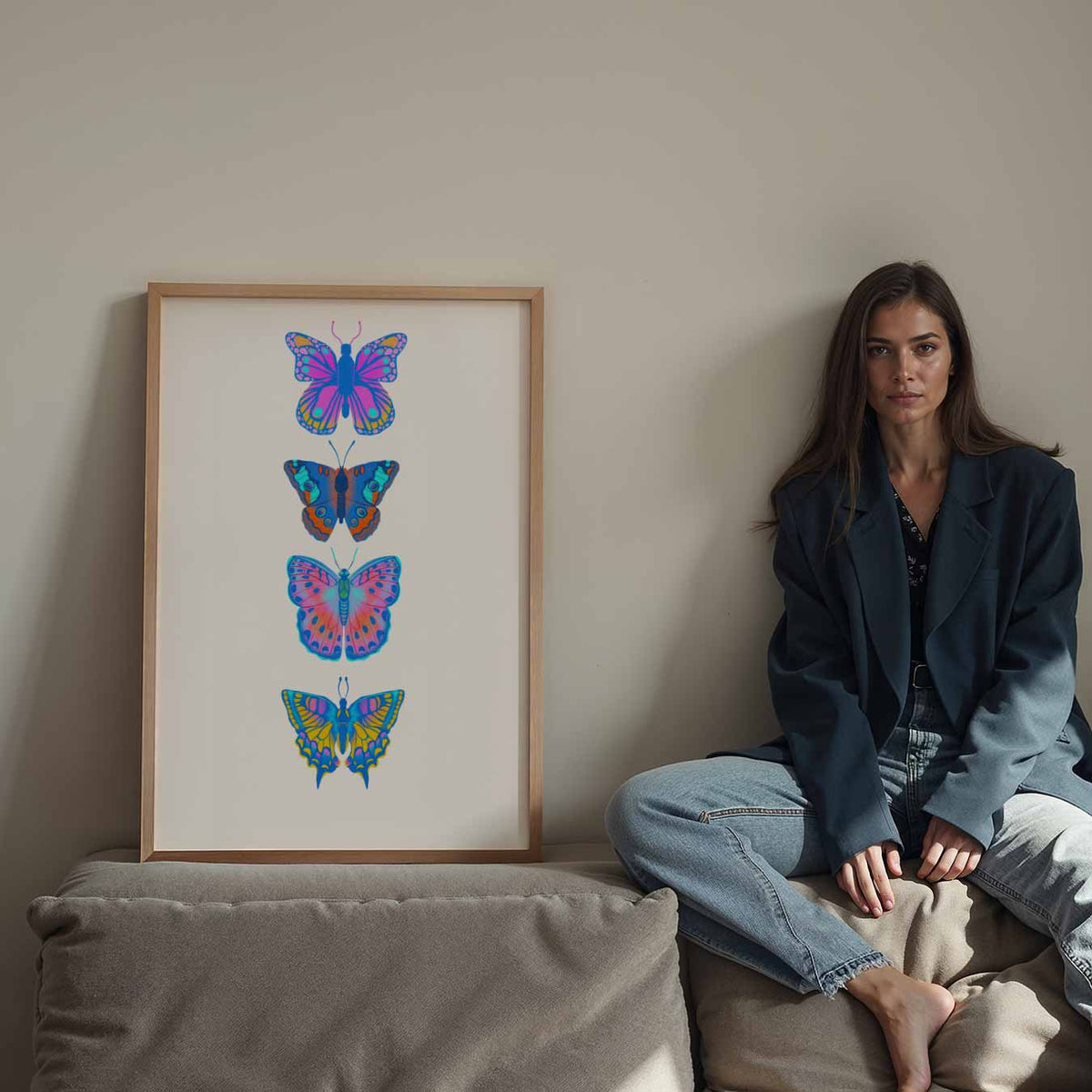 Vlinders Collectie – Streetart wandkunst als portret poster