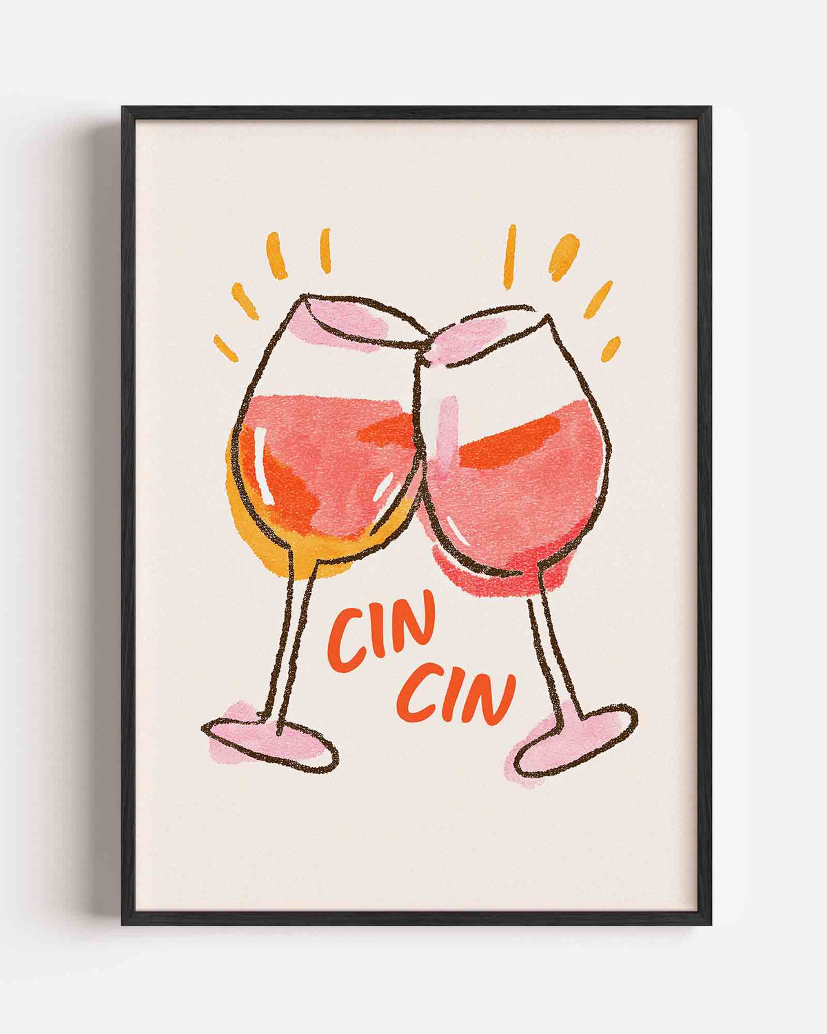 Twee glazen – keuken portret poster als wanddecoratie
