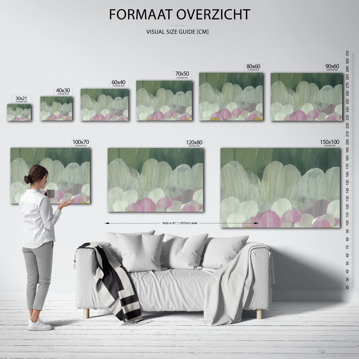 Bloemmotief – liggende muurposter met artistieke uitstraling