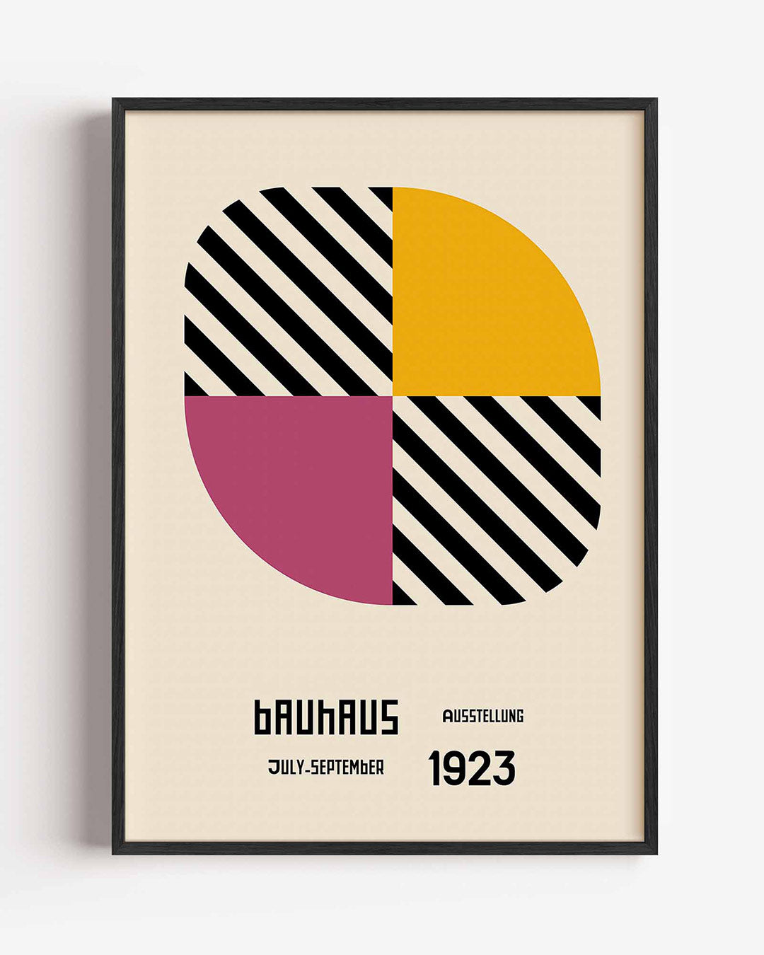 Vorm en kleur – staande Bauhaus poster als wanddecoratie