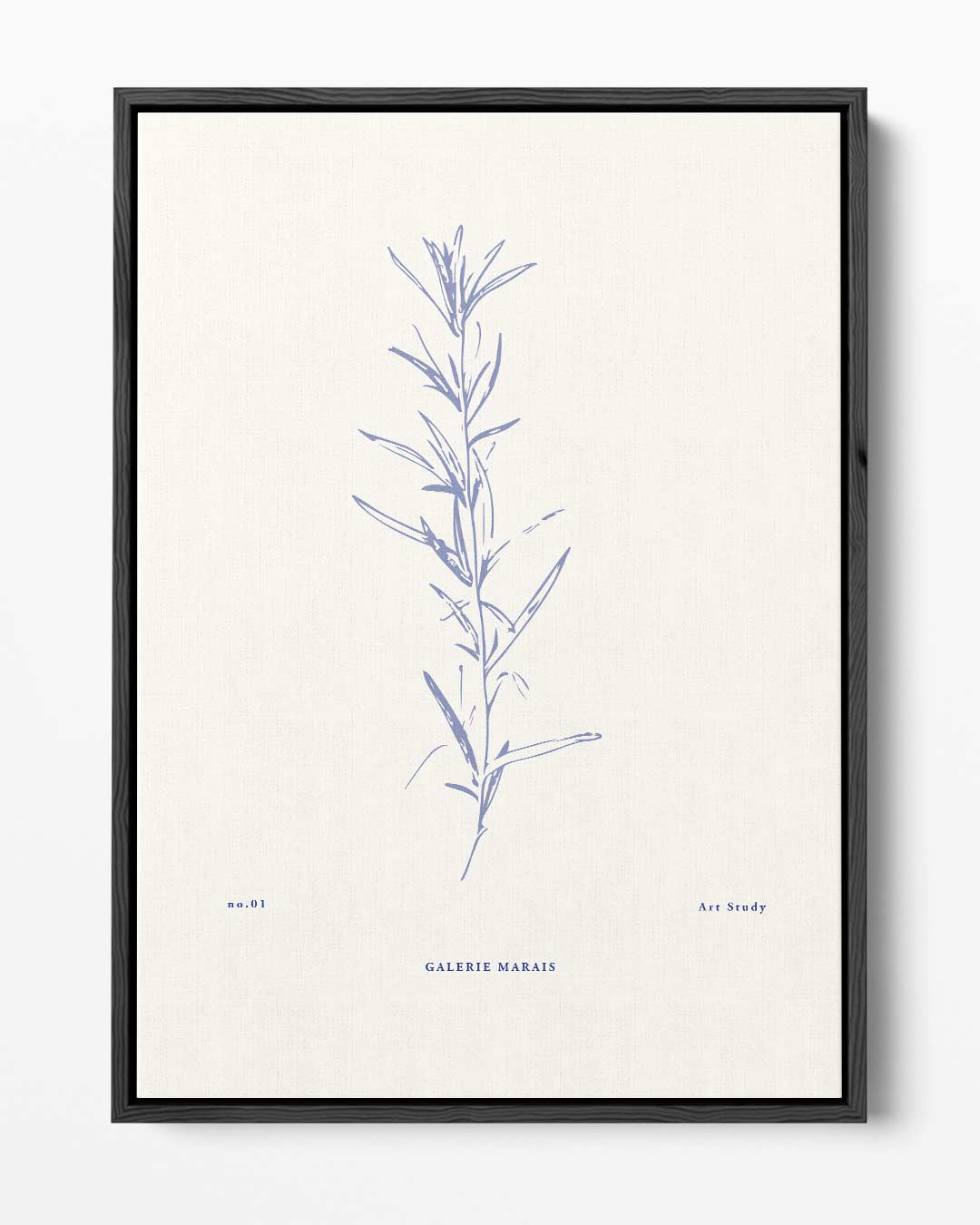 Botanische Blauwdruk – portret kunstwerk als wanddecoratie