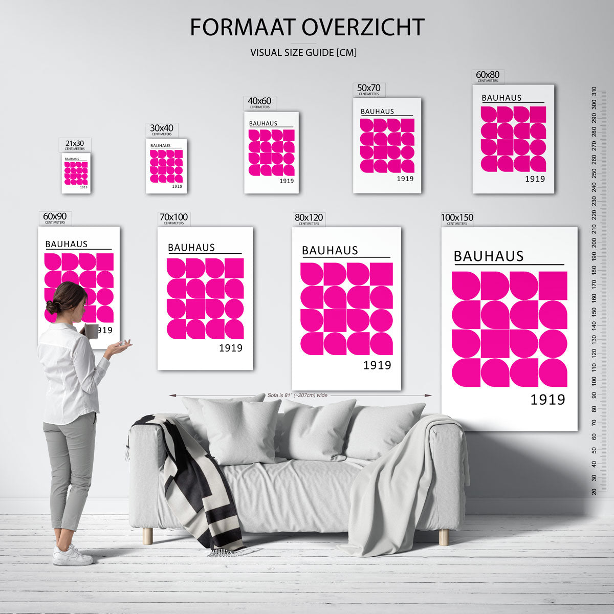 – geometrische poster in Bauhaus-stijl van WallArtistic
