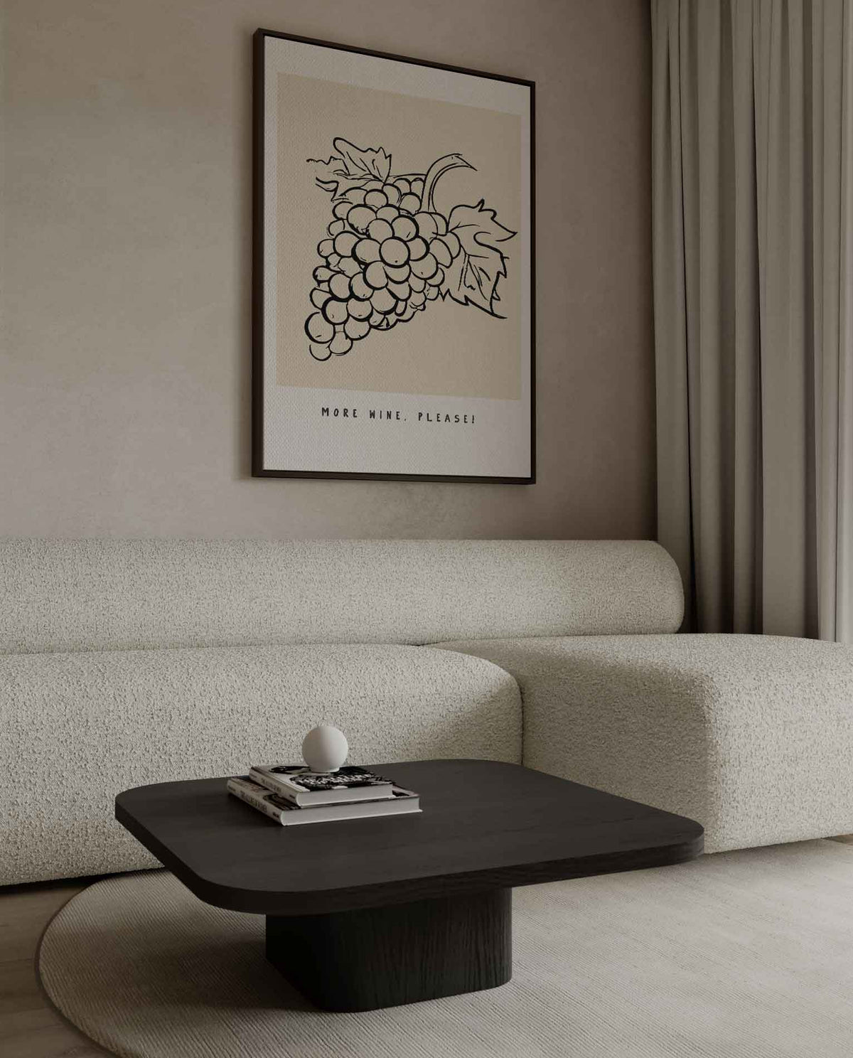 More Wine, Please! – dibond wanddecoratie in staand formaat