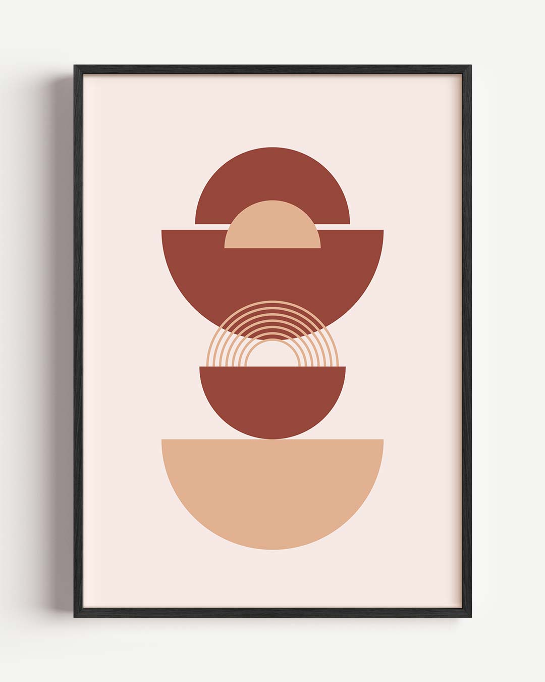 Retro Geometrische Kunstposter – abstracte portret poster als wanddecoratie