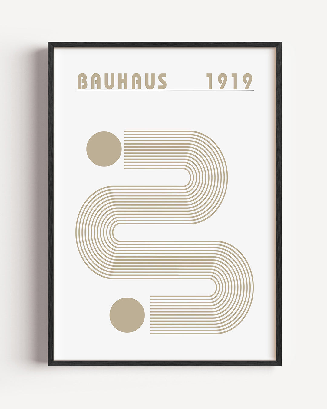 Lijnen en vlakkenspel – staande Bauhaus poster als wanddecoratie