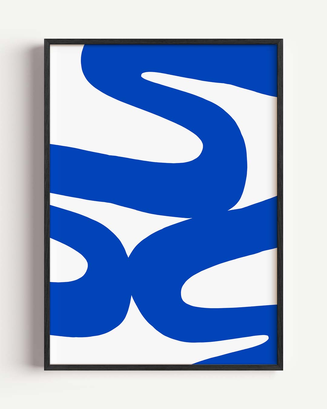 Dynamisch Blauwe Golf – kleurrijke abstracte portret poster als wanddecoratie