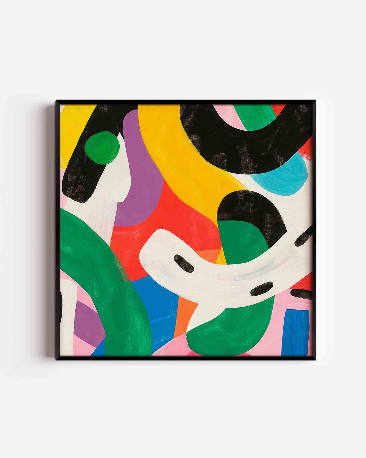 Abstracte vormen – kleurrijke illustratie poster als wanddecoratie