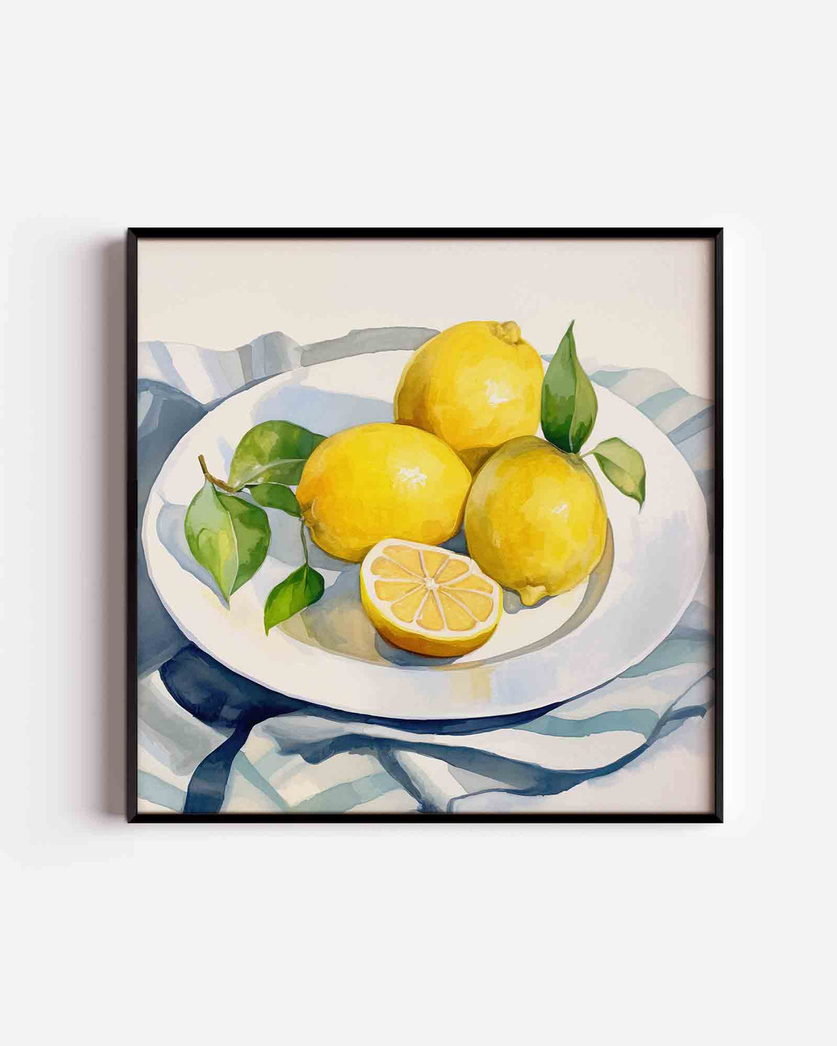 Citroenen op schaal – keuken vierkante poster als wanddecoratie