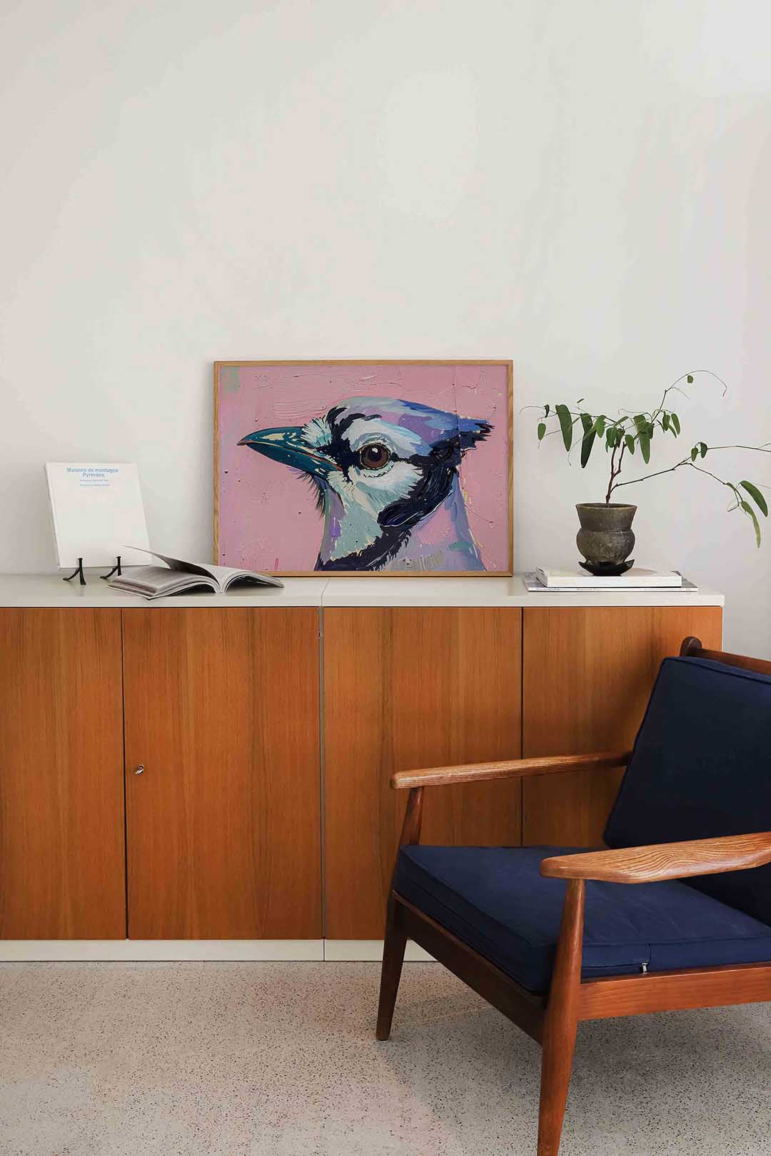 Vogelportret – liggende dieren wanddecoratie van WallArtistic