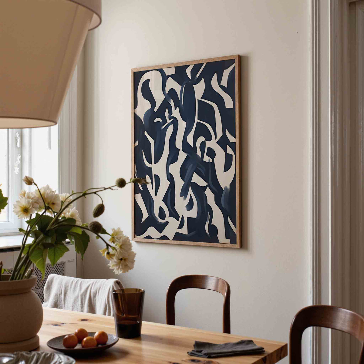Abstracte vormen – kunst en design poster in portret formaat