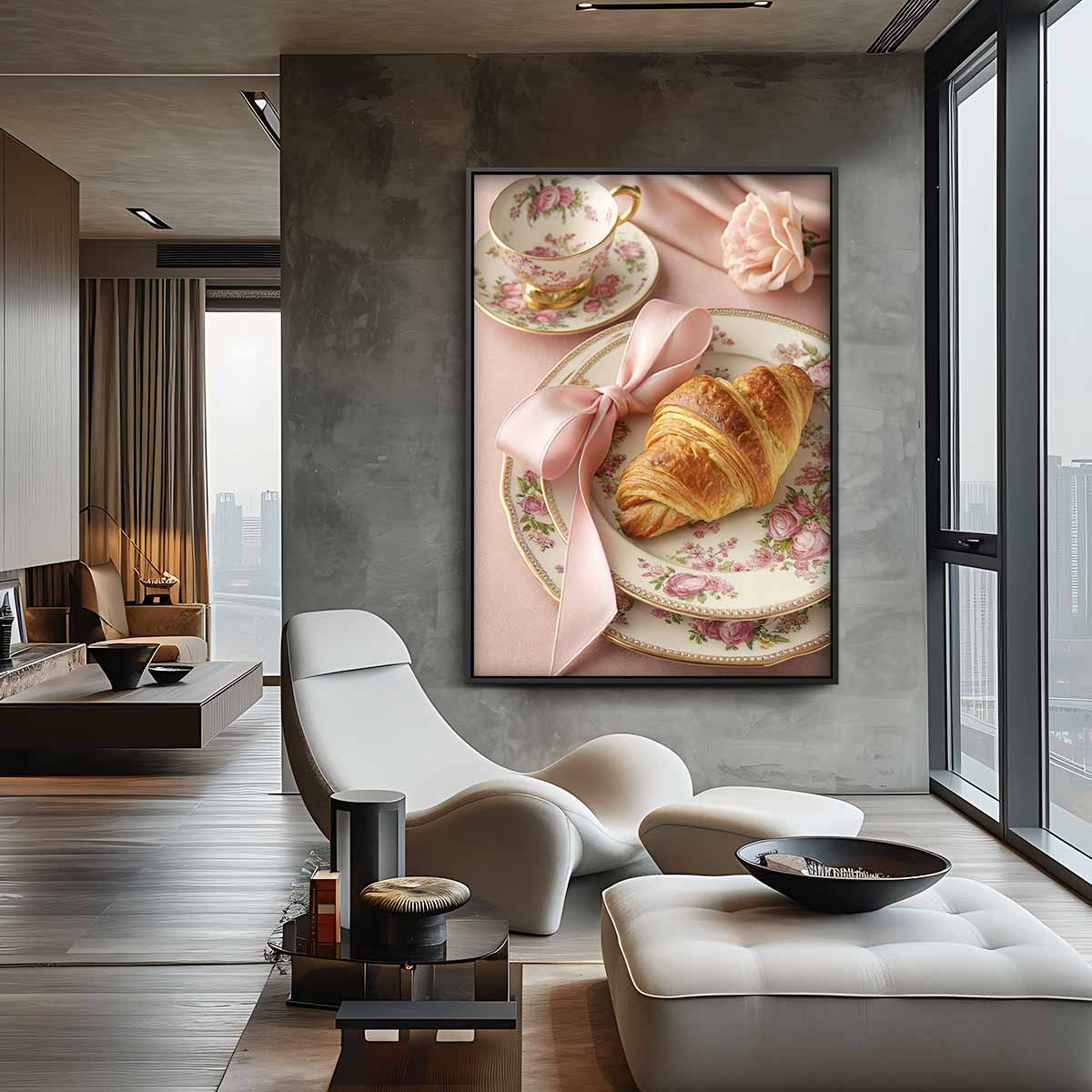 Romantisch Ontbijt Stilleven – staand kunstwerk voor modern interieur
