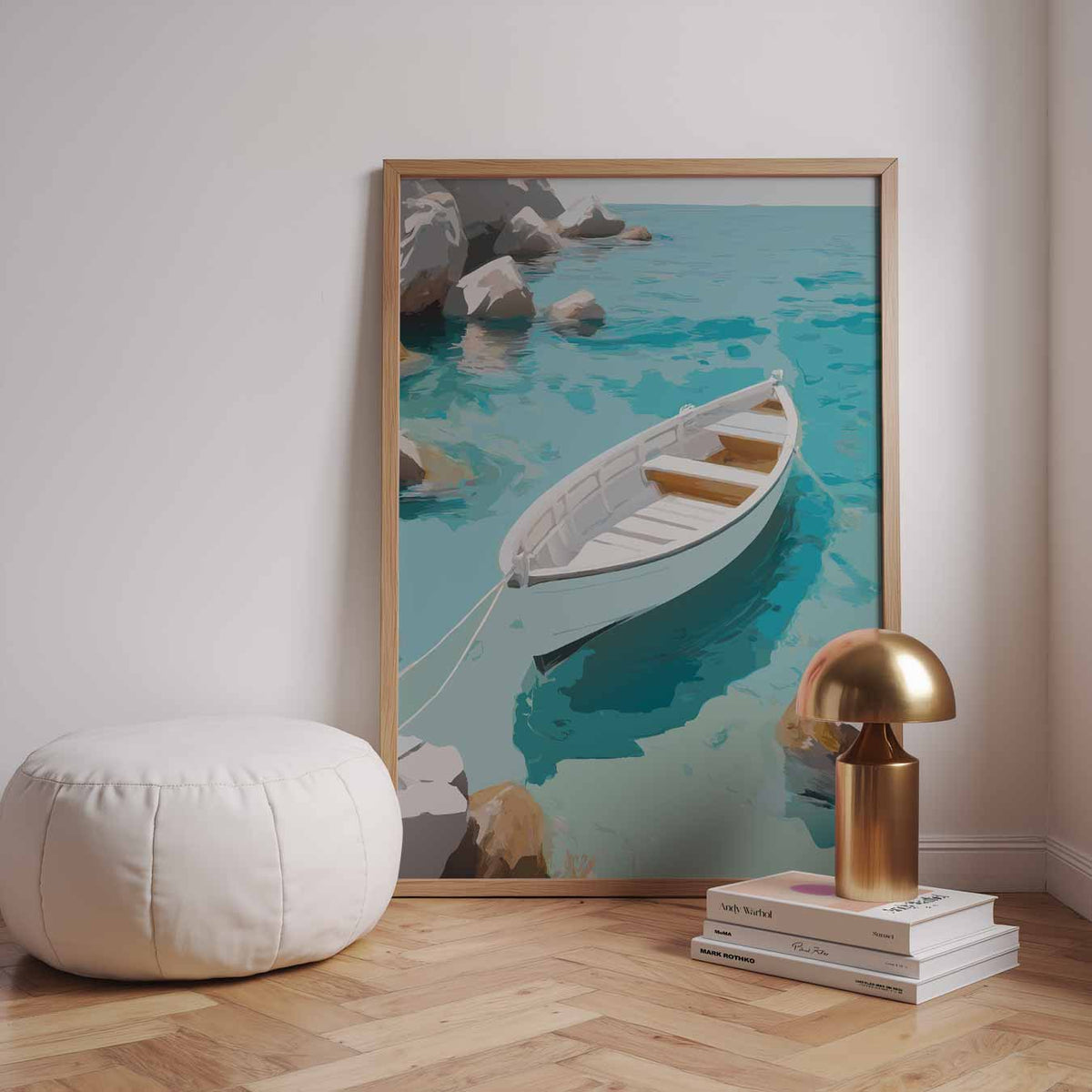 Dromerige Zeilboot – zomerse wandkunst als portret poster