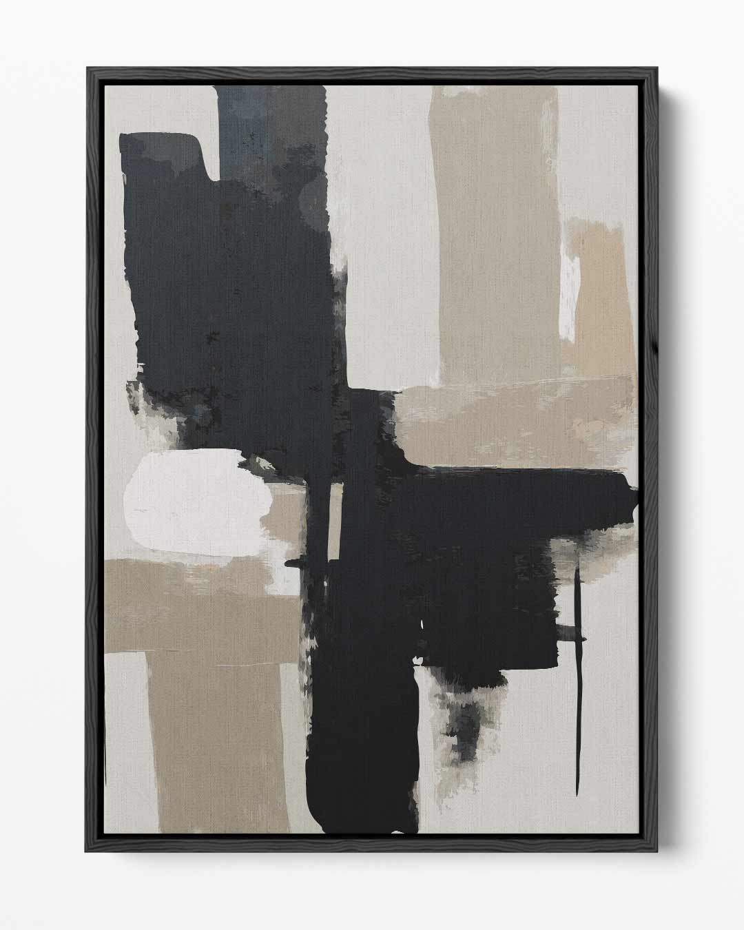 Abstracte Contrasten – portret kunstwerk als wanddecoratie