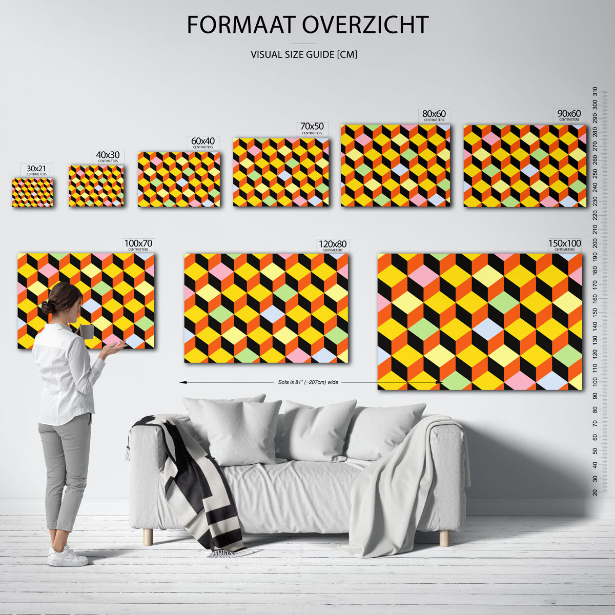 Vormritme en kleur – Bauhaus poster als geometrische wanddecoratie
