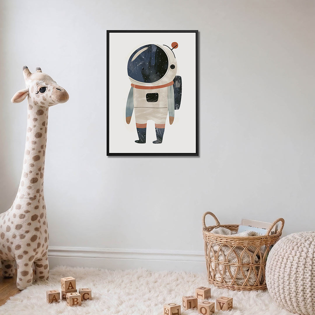 Speelse ruimtefiguur – moderne staande wandkunst
