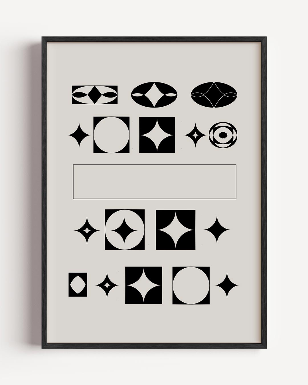 Stijlvolle Geometrische Patronen – elegante portret poster als wanddecoratie