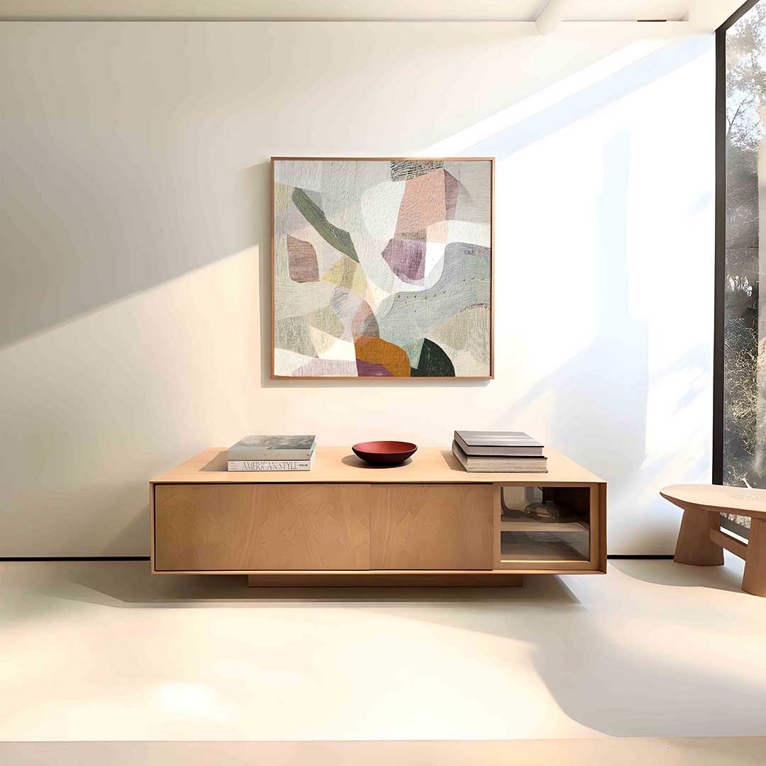 Abstracte vormen – vierkante abstracte wanddecoratie van WallArtistic