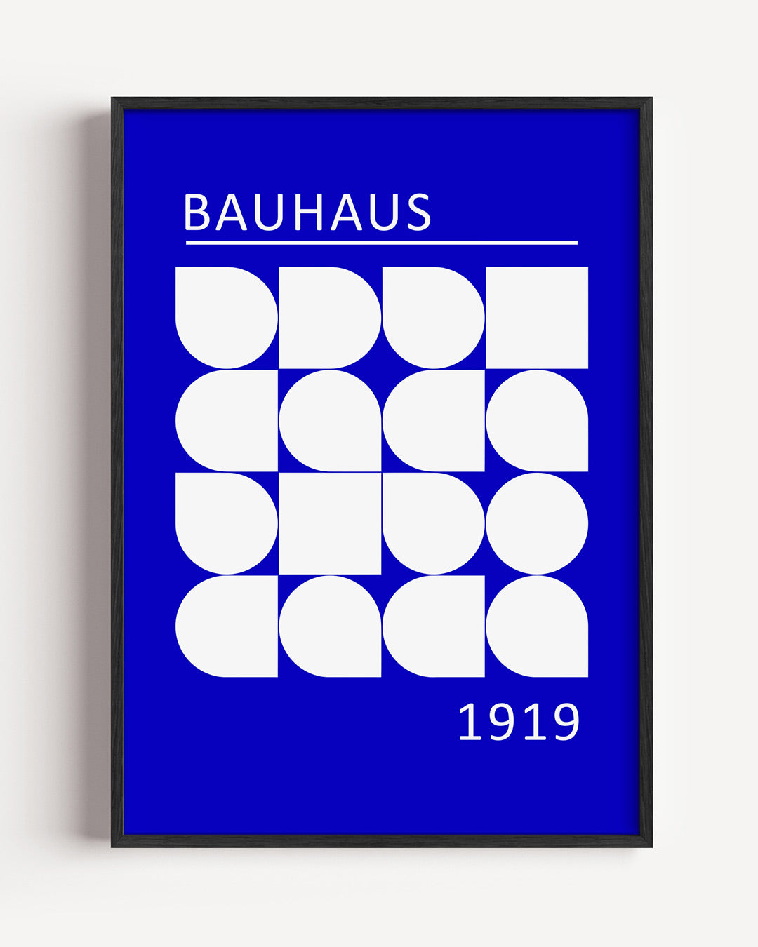 Vormen en vlakken – staande Bauhaus poster als wanddecoratie