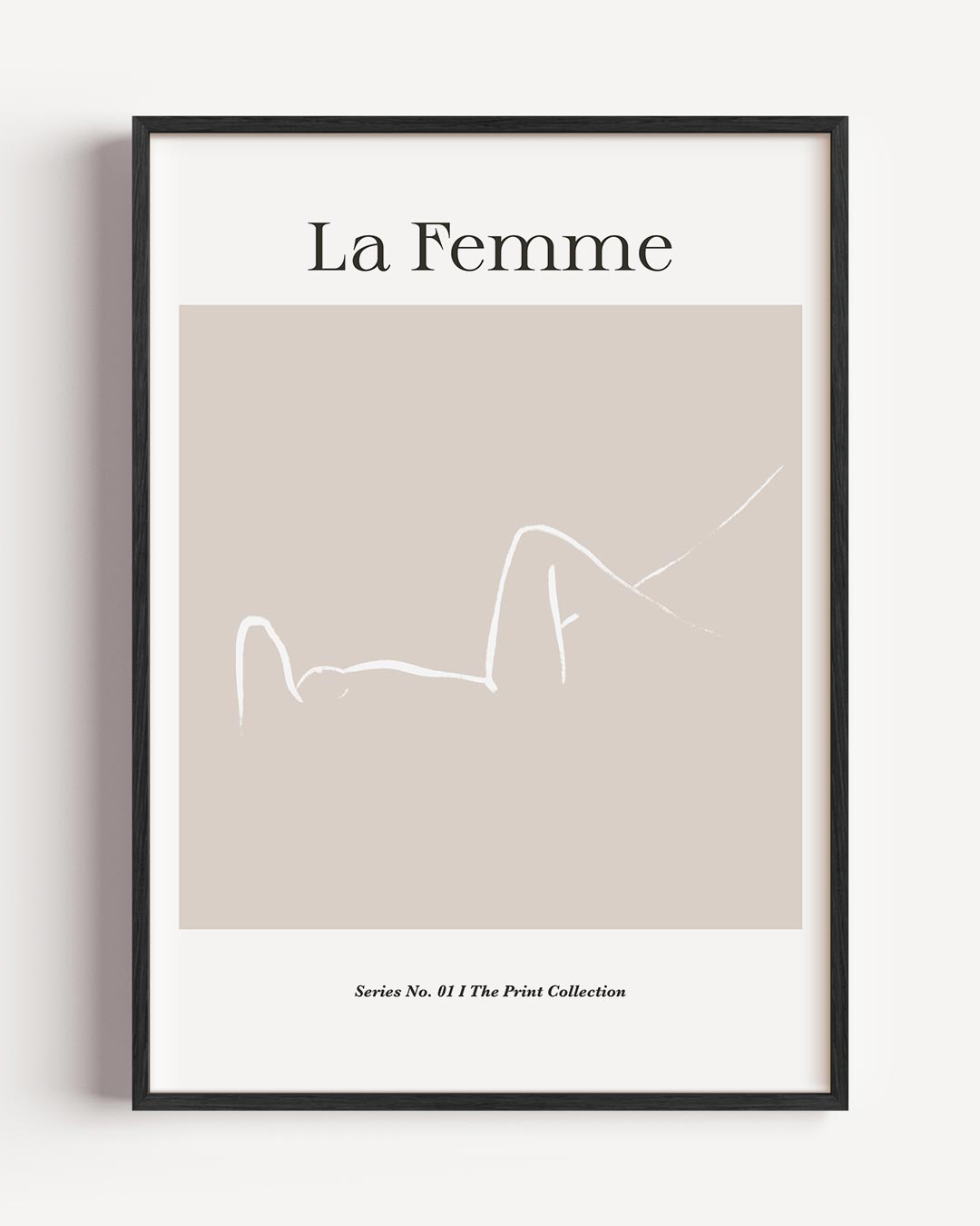 La Femme Elegante – lijntekening portret poster als wanddecoratie