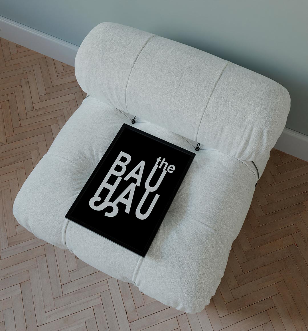 – staande Bauhaus poster voor aan de muur