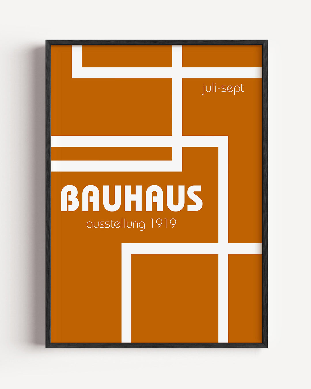 Lijnen en kleurvlakken – staande Bauhaus poster als wanddecoratie