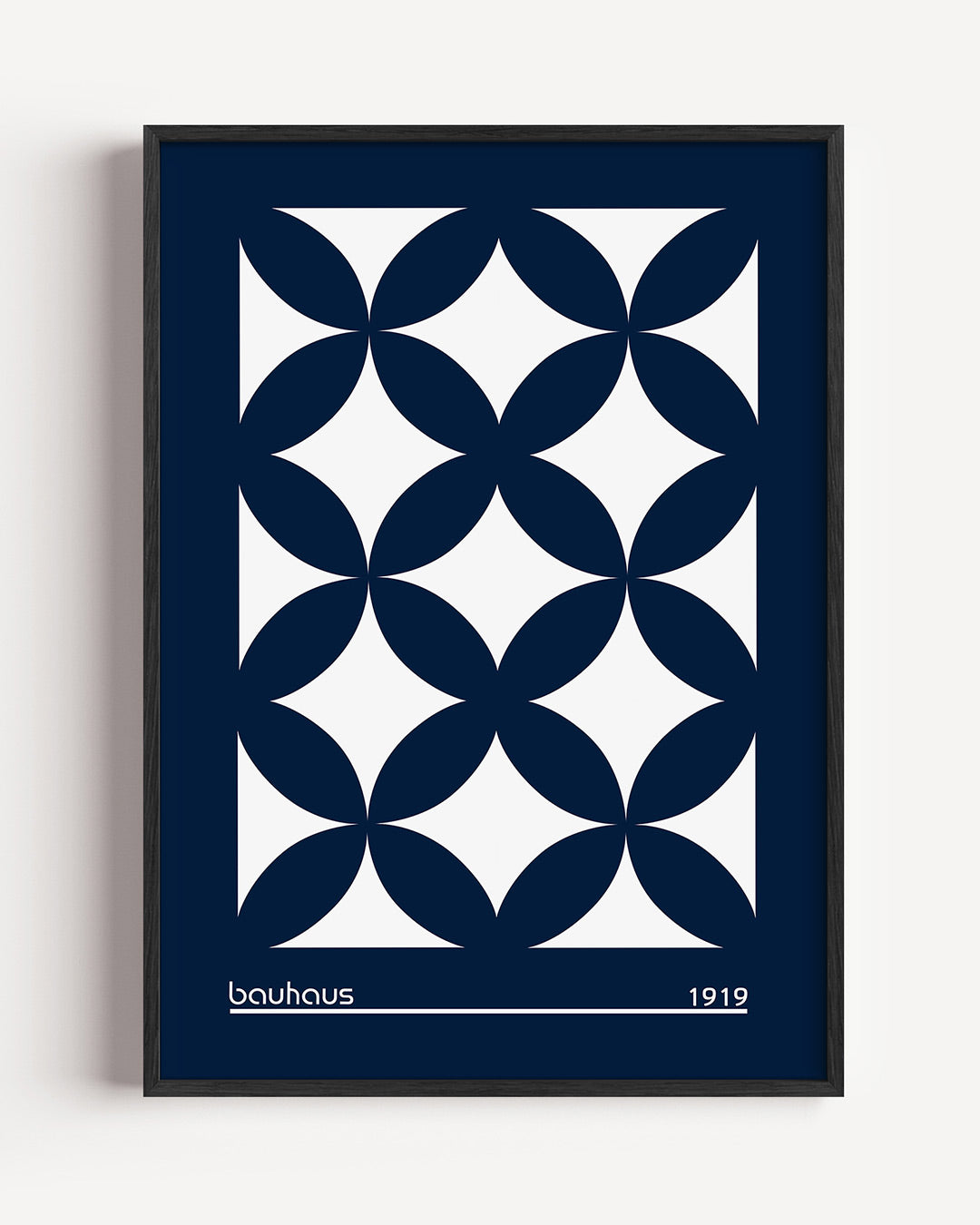 Vormritme cirkelpatroon – staande Bauhaus poster als wanddecoratie