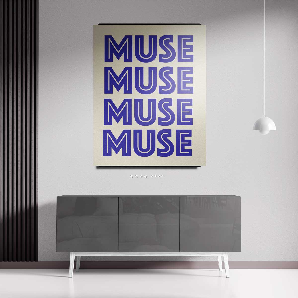 Veelzijdige Muse Herhaling – kunstwerk met zwarte baklijst