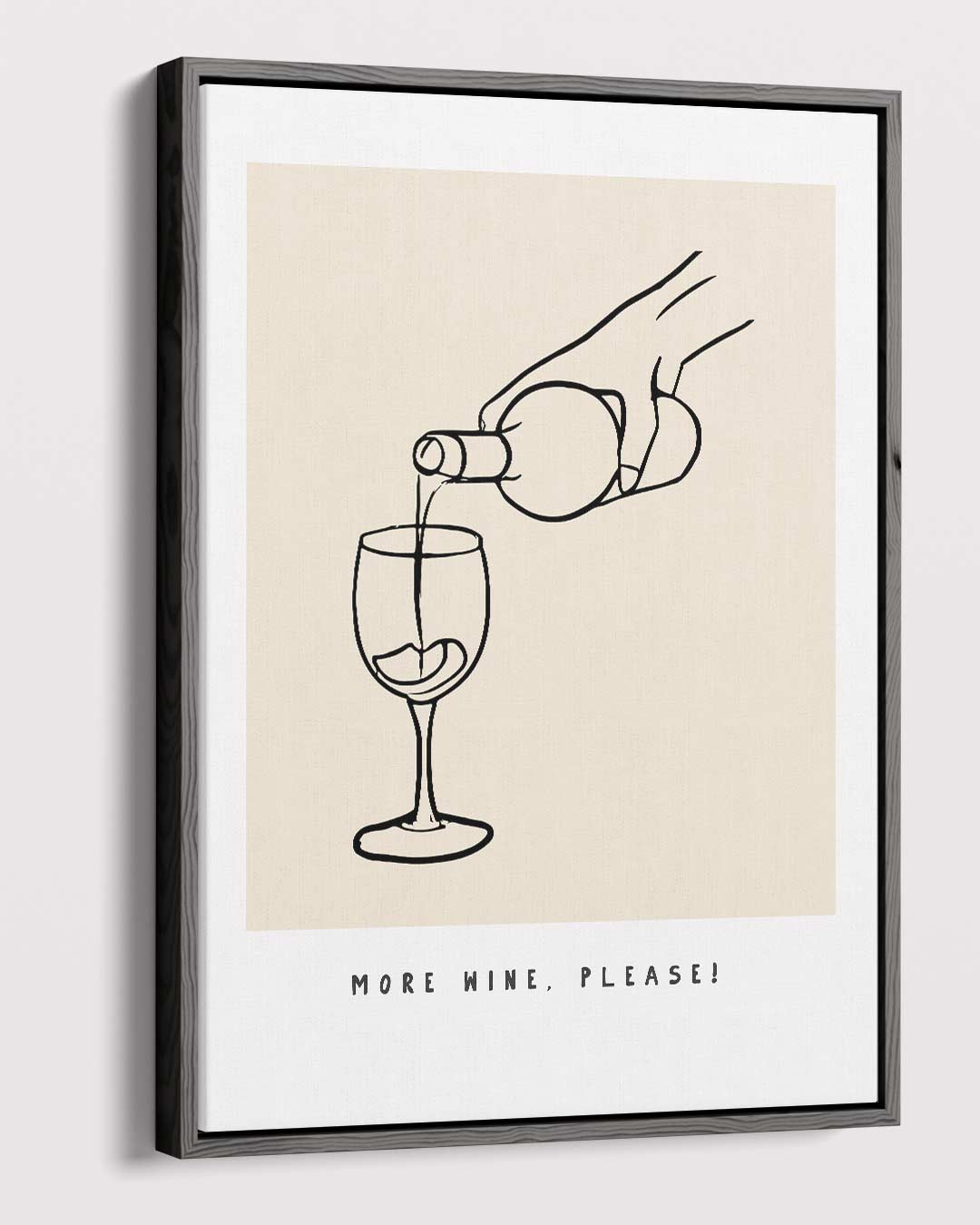 Meer Wijn, Alsjeblieft! – dibond kunstwerk als wanddecoratie