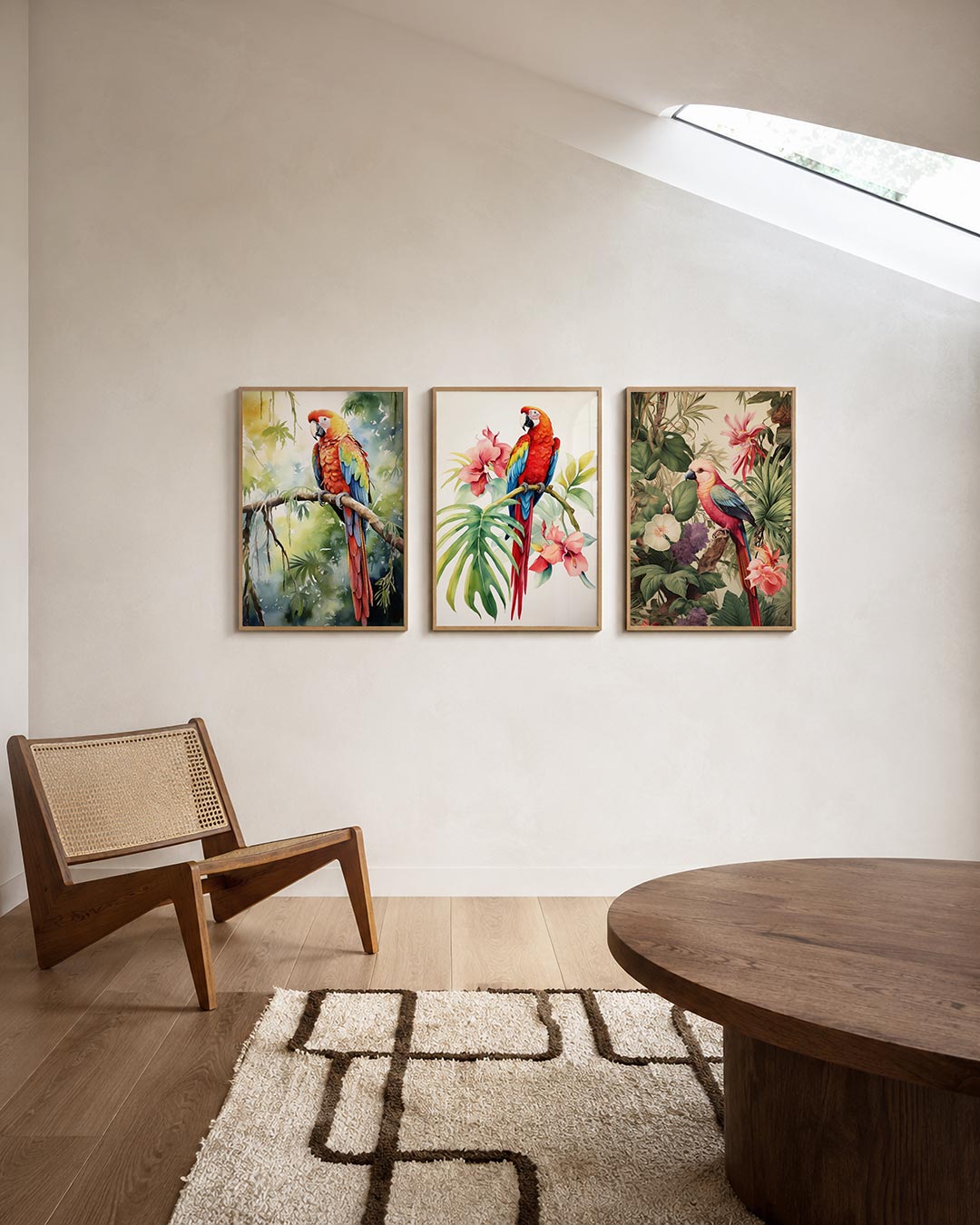 Abstract posterset – derde productweergave – een abstracte posterset met donkere tinten en een rustige
