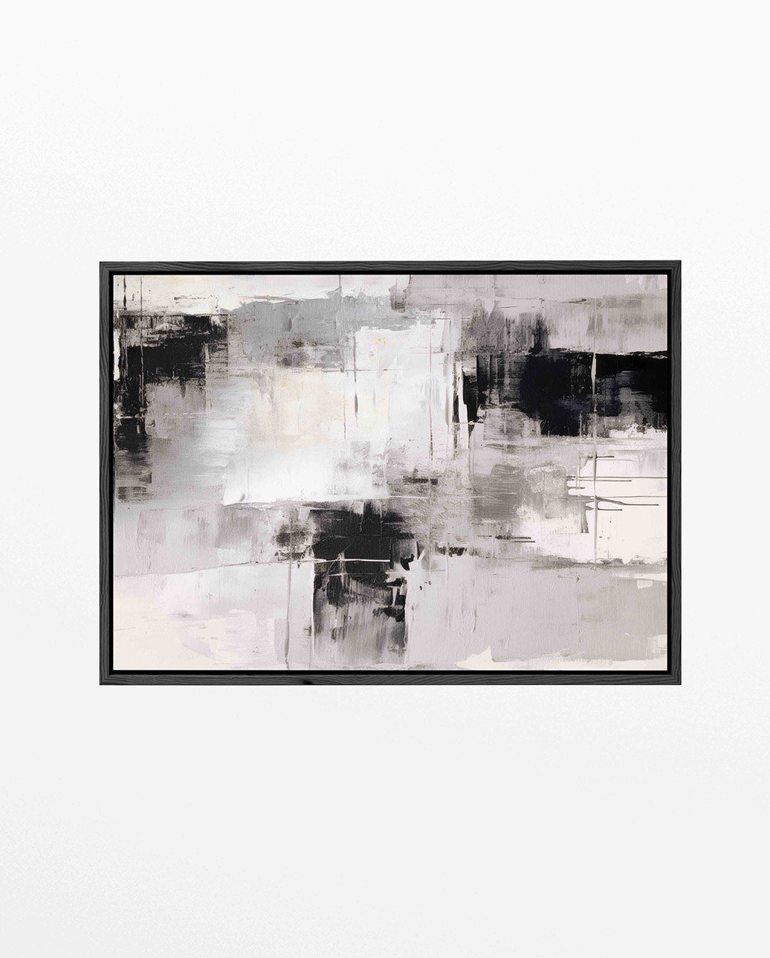 Monochrome compositie – liggend wanddecoratie kunstwerk
